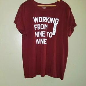 NWT 🍷 Working From Nine to Wine